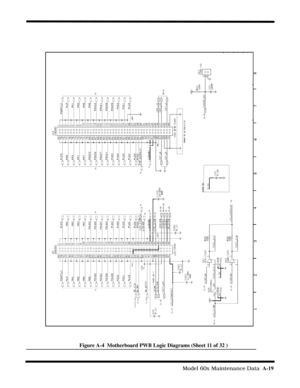 Page 137                                                                                     Model 60x Maintenance Data  A-19
Figure A-4  Motherboard PWB Logic Diagrams (Sheet 11 of 32 ) 