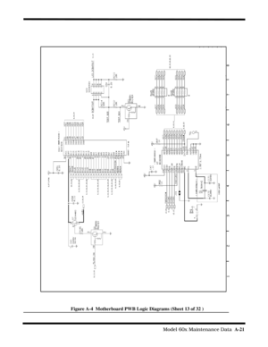 Page 139                                                                                     Model 60x Maintenance Data  A-21
Figure A-4  Motherboard PWB Logic Diagrams (Sheet 13 of 32 ) 