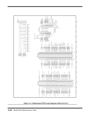 Page 144A-26   Model 60x Maintenance Data
Figure A-4  Motherboard PWB Logic Diagrams (Sheet 18 of 32 ) 