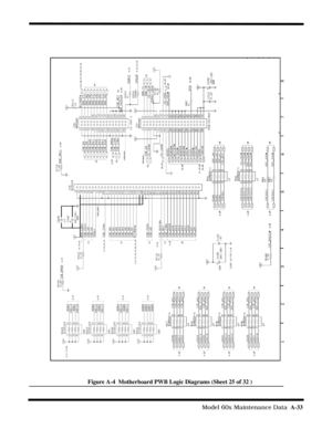 Page 151                                                                                     Model 60x Maintenance Data  A-33
Figure A-4  Motherboard PWB Logic Diagrams (Sheet 25 of 32 ) 