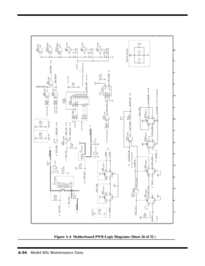 Page 152A-34   Model 60x Maintenance Data
Figure A-4  Motherboard PWB Logic Diagrams (Sheet 26 of 32 ) 