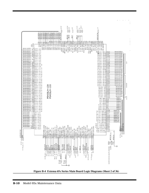 Page 168B-10    Model 65x Maintenance Data
Figure B-4  Extensa 65x Series Main Board Logic Diagrams (Sheet 2 of 36) 