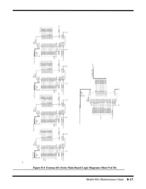 Page 175                                                                                  Model 65x Maintenance Data    B-17
Figure B-4  Extensa 65x Series Main Board Logic Diagrams (Sheet 9 of 36) 