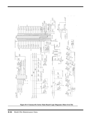 Page 182B-24    Model 65x Maintenance Data
Figure B-4  Extensa 65x Series Main Board Logic Diagrams (Sheet 16 of 36) 