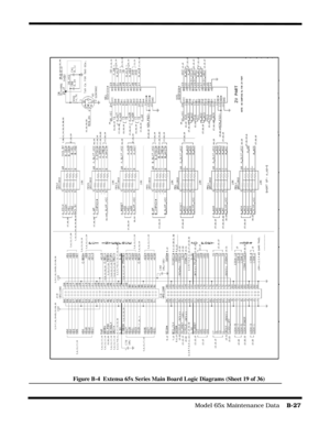 Page 185                                                                                  Model 65x Maintenance Data    B-27
Figure B-4  Extensa 65x Series Main Board Logic Diagrams (Sheet 19 of 36) 