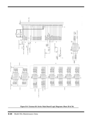 Page 186B-28    Model 65x Maintenance Data
Figure B-4  Extensa 65x Series Main Board Logic Diagrams (Sheet 20 of 36) 