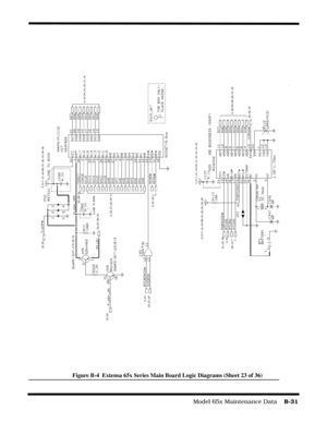 Page 189                                                                                  Model 65x Maintenance Data    B-31
Figure B-4  Extensa 65x Series Main Board Logic Diagrams (Sheet 23 of 36) 