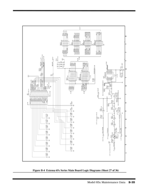 Page 193                                                                                  Model 65x Maintenance Data    B-35
Figure B-4  Extensa 65x Series Main Board Logic Diagrams (Sheet 27 of 36) 