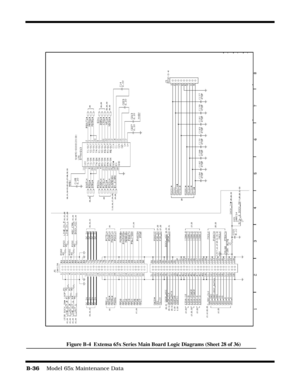 Page 194B-36    Model 65x Maintenance Data
Figure B-4  Extensa 65x Series Main Board Logic Diagrams (Sheet 28 of 36) 