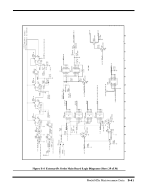 Page 199                                                                                  Model 65x Maintenance Data    B-41
Figure B-4  Extensa 65x Series Main Board Logic Diagrams (Sheet 33 of 36) 