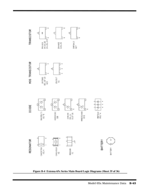 Page 201                                                                                  Model 65x Maintenance Data    B-43
Figure B-4  Extensa 65x Series Main Board Logic Diagrams (Sheet 35 of 36) 