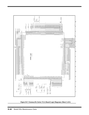 Page 204B-46    Model 65x Maintenance Data
Figure B-5  Extensa 65x Series VGA Board Logic Diagrams (Sheet 2 of 6) 