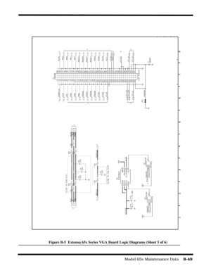 Page 207                                                                                  Model 65x Maintenance Data    B-49
Figure B-5  Extensa 65x Series VGA Board Logic Diagrams (Sheet 5 of 6) 