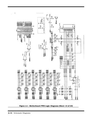 Page 136A-14   Schematic Diagrams
Figure A-1  Motherboard PWB Logic Diagrams (Sheet 13 of 23) 