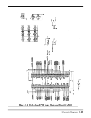 Page 145                                                                        Schematic Diagrams  A-23
Figure A-1  Motherboard PWB Logic Diagrams (Sheet 22 of 23) 