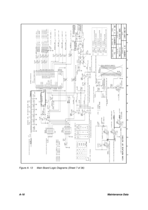 Page 108A-16Maintenance DataFigure A- 13Main Board Logic Diagrams (Sheet 7 of 36) 