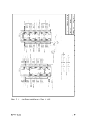 Page 113Service GuideA-21Figure A- 18Main Board Logic Diagrams (Sheet 12 of 36) 