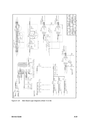 Page 115Service GuideA-23Figure A- 20Main Board Logic Diagrams (Sheet 14 of 36) 