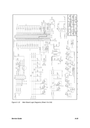 Page 117Service GuideA-25Figure A- 22Main Board Logic Diagrams (Sheet 16 of 36) 