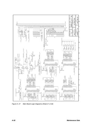 Page 122A-30Maintenance DataFigure A- 27Main Board Logic Diagrams (Sheet 21 of 36) 