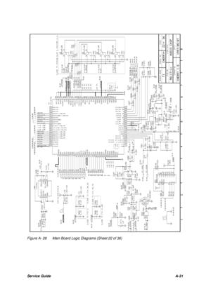 Page 123Service GuideA-31Figure A- 28Main Board Logic Diagrams (Sheet 22 of 36) 