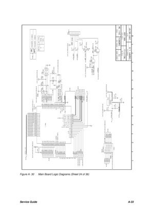 Page 125Service GuideA-33Figure A- 30Main Board Logic Diagrams (Sheet 24 of 36) 