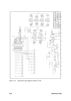 Page 128A-36Maintenance DataFigure A- 33Main Board Logic Diagrams (Sheet 27 of 36) 