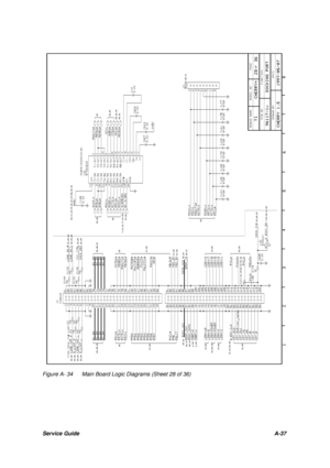 Page 129Service GuideA-37Figure A- 34Main Board Logic Diagrams (Sheet 28 of 36) 