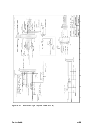 Page 131Service GuideA-39Figure A- 36Main Board Logic Diagrams (Sheet 30 of 36) 