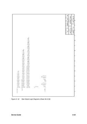 Page 137Service GuideA-45Figure A- 42Main Board Logic Diagrams (Sheet 36 of 36) 