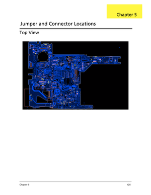 Page 135Chapter 5125
Top View
Jumper and Connector Locations
Chapter 5 