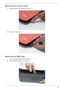 Page 53Chapter 343
Removing the Dummy Card
1.Press the dummy card to allow it to spring out.
2.Remove the dummy card.
Removing the SIM Card
1.See “Removing the Battery Pack” on page 42.
2.Press the SIM card to allow it to spring out. 