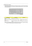 Page 2214Chapter 1
Embedded numeric keypad
The embedded numeric keypad functions like a desktop numeric keypad. It is indicated by small characters 
located on the upper right corner of the keycaps. To simplify the keyboard legend, cursor-control key symbols 
are not printed on the keys.
NOTE: If an external keyboard or keypad is connected to the computer, the Num Lock feature automatically 
shifts from the internal keyboard to the external keyboard or keypad.
Desired accessNum lock onNum lock off
Number keys...