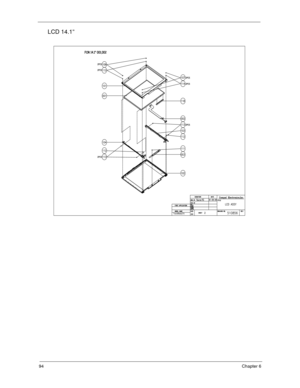 Page 9994Chapter 6
LCD 14.1”
TravelMate270 