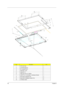 Page 8882Chapter 6
ItemDescriptionQ’ty
1 LCD cover assy 1
2 LCD bezel assy(TU) 1
3 INV module(PI) ED1 1
4 Hinge BKT-L (AU) 1
5 HInge BKT_R 1
6 Cable assy AUO-12.1”WXGA 1
7 LCD(TFT) 12.1” B121EW01 V1(WXGA) STN B/S 1
8 Screw M2.0*2.5(NI)(NYLOK) 2
9 Screw M2.0*5-I(NBI)(NYLOK)D4 T0.8 8
10 LCD Bezel rubber  4
2
3
4
5
6
7
8
9
9
:
:
:
:
21
21
22
22
9
23
23
:
: 