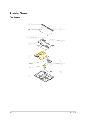 Page 8376Chapter 6
Exploded Diagram
The System
011
012
013 