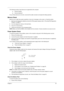 Page 61Chapter 455
The following auxiliary input devices are supported by this computer:
TNumeric keypad
TExternal keyboard
If any of these devices do not work, reconnect the cable connector and repeat the failing operation. 
Memory Check
Memory errors might stop system operations, show error messages on the screen, or hang the system.
1.
Boot from the diagnostics diskette and start the PQA program (please refer to “Running PQA Diagnostics 
Program” on page 37.
2.
Go to the diagnostic memory in the test items....