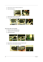 Page 5346Chapter 3
5.Remove the two screws to release the wireless door.
6.Detach the wirless door.
7.Remove the two screws to release the MDC.
8.Detach the MDC away from the system.
Removing the LCD module
1.Remove one screw as the picture shows.
2.Then disconnect the LCD coaxial cable.
3.Disconnect the antenna.
4.Remove the two screws located at rear side to release the panel.
5.Remove the two screws located on the bottom. 