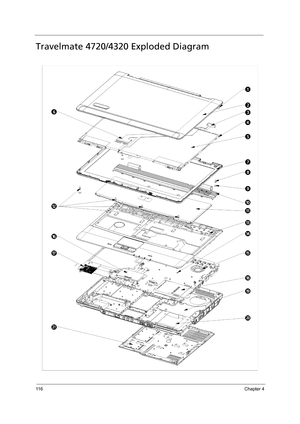 Page 12611 6Chapter 4
Travelmate 4720/4320 Exploded Diagram 