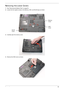 Page 63Chapter 353
Removing the Lower Covers
1.See “Removing the Battery Pack” on page 50.
2.Loosen the five captive screws in the Memory, HDD, and WLAN bays as shown.
   
3.Carefully open the memory cover. 
4.Remove the HDD cover as shown. 
HDD 
Cover Memory 
Cover
WLAN 
Cover 