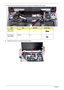 Page 7666Chapter 3
7.Remove the four securing screws (two on each side) connecting the LCD module.
8.Carefully remove the LCD module from the chassis. 
StepSizeQuantityScrew Type
LCD Module
(Red callout)M2.5*9 2
LCD Module
(Blue callout)M2.5*5 2 