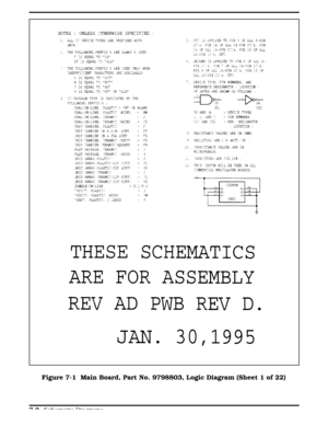 Page 188Figure 7-1 Figure 7-1  Main Board, Part No. 9798803, Logic Diagram (Sheet 1 of 22)
  
7-2 Schematic Diagrams 