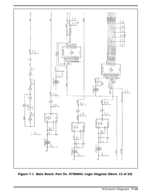 Page 199Figure 7-1 Figure 7-1  Main Board, Part No. 9798803, Logic Diagram (Sheet 12 of 22)
  
Schematic Diagrams 7-13 