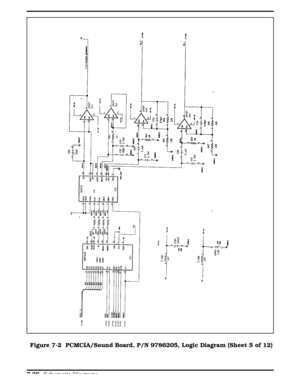 Page 214Figure 7-2 Figure 7-2  PCMCIA/Sound Board, P/N 9786205, Logic Diagram (Sheet 5 of 12)
  
7-28 Schematic Diagrams 