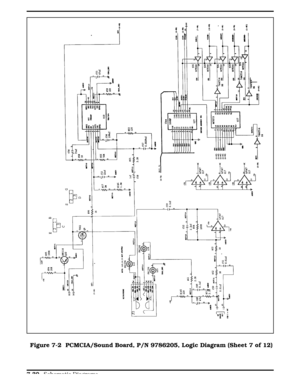 Page 216Figure 7-2 Figure 7-2  PCMCIA/Sound Board, P/N 9786205, Logic Diagram (Sheet 7 of 12)
  
7-30 Schematic Diagrams 