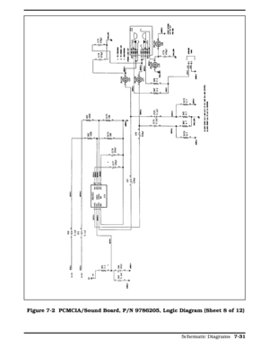 Page 217Figure 7-2 Figure 7-2  PCMCIA/Sound Board, P/N 9786205, Logic Diagram (Sheet 8 of 12)
  
Schematic Diagrams 7-31 