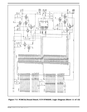 Page 220Figure 7-2 Figure 7-2  PCMCIA/Sound Board, P/N 9786205, Logic Diagram (Sheet 11 of 12)
  
7-34 Schematic Diagrams 