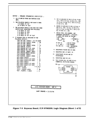 Page 222Figure 7-3 Figure 7-3  Keyscan Board, P/N 9786209, Logic Diagram (Sheet 1 of 5)
  
7-36 Schematic Diagrams 