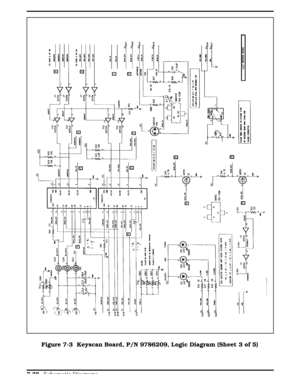 Page 224Figure 7-3 Figure 7-3  Keyscan Board, P/N 9786209, Logic Diagram (Sheet 3 of 5)
  
7-38 Schematic Diagrams 