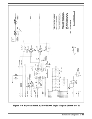 Page 225Figure 7-3 Figure 7-3  Keyscan Board, P/N 9786209, Logic Diagram (Sheet 4 of 5)
  
Schematic Diagrams 7-39 